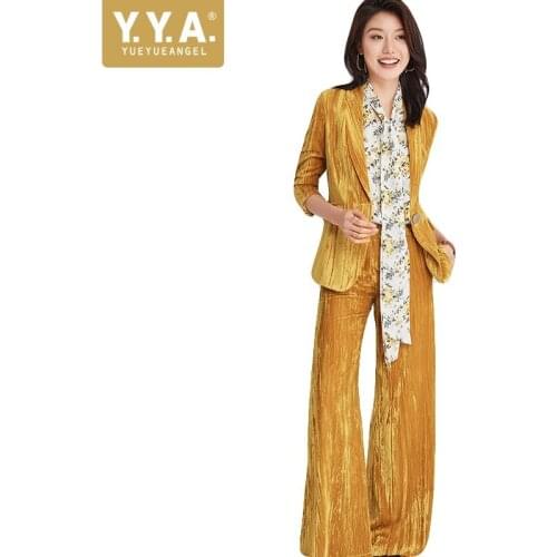 Женские осенние брючные костюмы YueYueAngel China At AliExpress