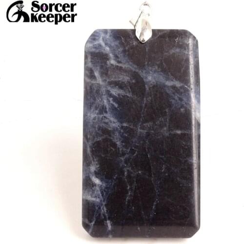 Women & Men Fashion Jewelry Pendants Necklaces With Chain Wholesale Blue Sodalite Beads Quartz Stone Colares Femininos BC357