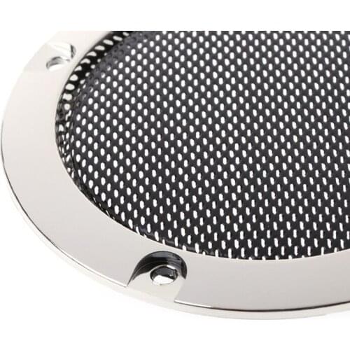 2 Pcs 3" inch Black Speaker Cover Decorative Circle Metal Mesh Grille U90C