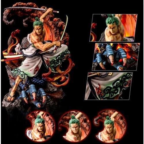 3 Styles 38cm Japanese Anime One Piece Anime Figure Model New world Roronoa Zoro StrawPVC Action Figure Collectible Gift Toys