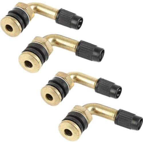 4Pcs Car Motorcycle 90 Degree Angle Bent Valve Adapter Tyre Tube Valve Extension Adapter For Car Moto Truck Wheels Tires & Parts