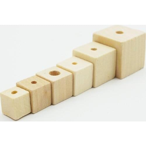 4Sided Blank Wood cube Dice bedas Party Family DIY Games Printing Engraving Kid Toys Dices for Gaming for bracelet necklace