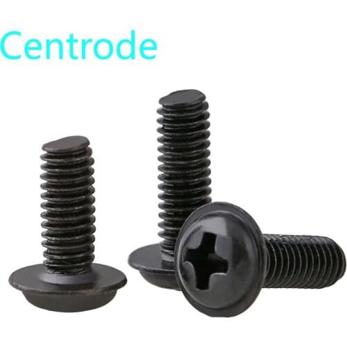 PWM Black round head with pad screw, screw, black zinc white nickel M2M2. 5M3M4 200Pcs