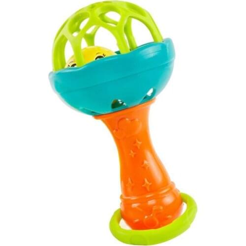 Baby Soft Rubber Can Bite Teether Rattles Multifunctional Baby with Rattles Teether Baby Grip Hand M2N8