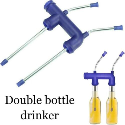 1PC Double Beer Snorkel Beer Dispenser Drinking Beer Bar Tools for College Parties New Party Festivals Christmas Birthdays Year