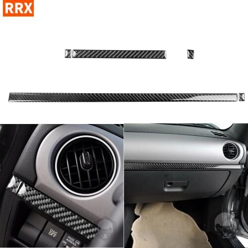 For Mazda MX-5 Miata MX5 NC 2009 2010 2011 2012 2013 2014 2015 Carbon Fiber Sticker Dashboard Copilot Decorative Strips Interior