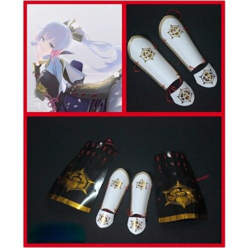 Genshin Impact Kamisato Ayaka Cosplay Arm Armor Headwear Hair Clip Anime Hairpin Waist Accessory Halloween Costume Prop
