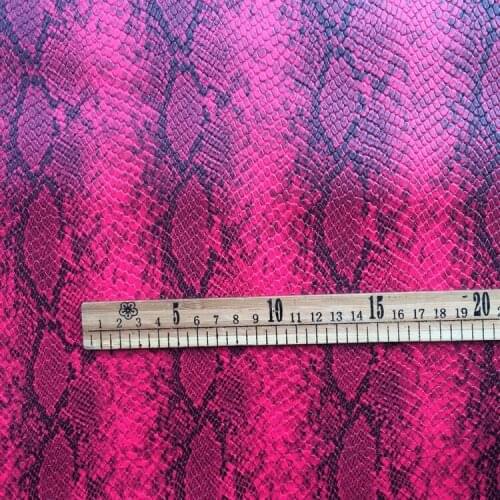 Hotsale synthetic PU faux snake skin leather material H004
