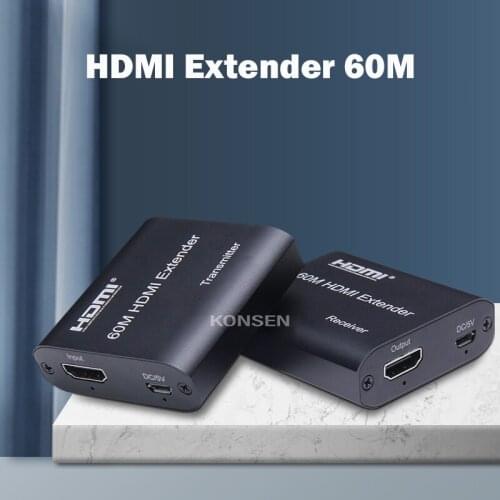 HDMI extender over cat6/cat5e cable up to 60M 165ft full HD1080P supported HDMI extender cable amplifier for HDTV Apple TV PS4