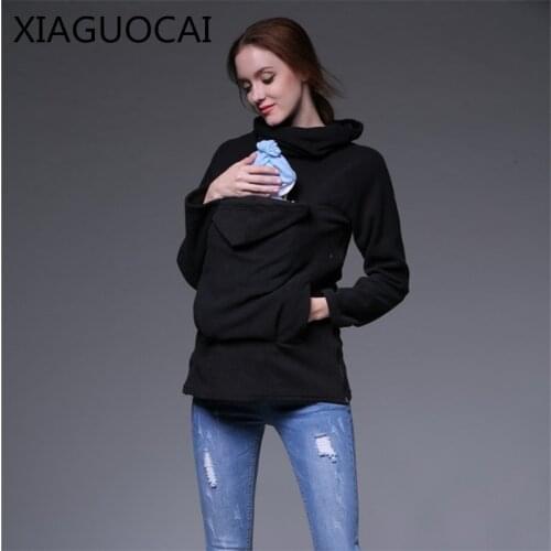 Maternity+Baby+Hoodies Babywearing Jacket Parenting Sweatshirts women Thickened Multifunctional Mother Kangaroo Hoodies C30 10