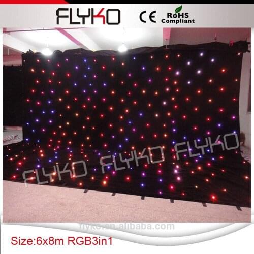 Customize 6M*8M LED Star Curtain/Cloth/LED DMX Curtain ,LED Single Color Starcloth,LED dropback