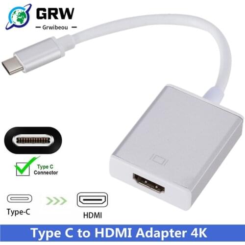 Type C to HDMI-compatible Cable USB 3.1 to HDMI-compatible 4K Adapter Cables for MacBook Samsung Galaxy S9/S8 Huawei USB-C Cable