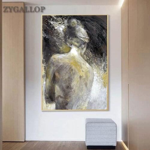 Nude Art Oil Painting Woman Abstract Canvas Painting Scandinavian Decor Posters and Prints Wall Pictures for Living Room Cuadros