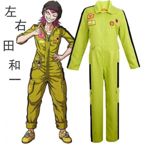 Costume Kazuichi Souda Cosplay Adult Anime Danganronpa 2 Jumpsuits Adult Unisex Halloween Carnival Party Costumes