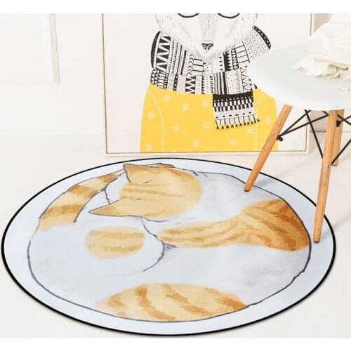 The cat round carpet pad bedroom bedside climbing Pad Mat Carpet in the living room
