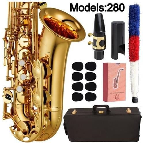 MFC Saxophone Alto 280 Professional Alto Sax Custom 280 Series High Saxophone Gold Lacquer With Mouthpiece Reeds Neck Case