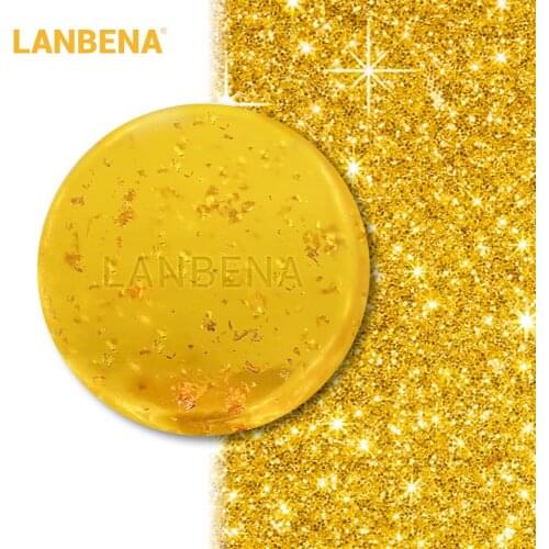 LANBENA 24K Gold Handmade Soap Anti-Aging Seaweed Deep Cleansing Moisturizing Nourishing Whitening Anti-Wrinkle Beauty Face Care