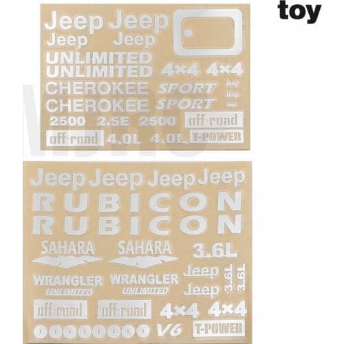 Wrangler Jeep stickers for Traxxas trx4 Defender Bronco Ranger AXIAL SCX10 D90 D110 TAMIYA CC01 Hliux TOYOTA LC70 LC80 FJ40