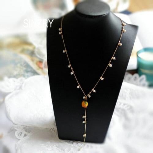 SINZRY newpreserved rose flower natural pearl elegant trendy chokers necklaces for female