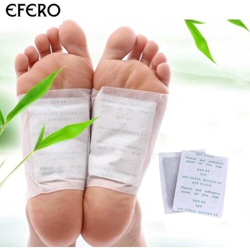 EFERO 20pcs Body Detox Foot Patch Feet Care Detoxifying Foot Patches Pads With Adhersive Cleansing Improve Sleeping Slim