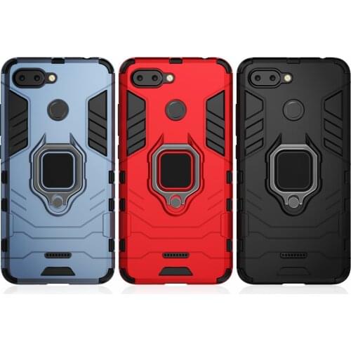Shockproof Armor Case for Xiaomi Redmi 6 Case Ring Holder Stand Phone Back Cover for Xiaomi Redmi 6 Redmi6 Funda Capa