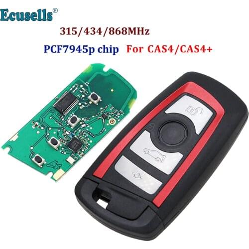 4 BUTTONS keyless entry remote key fob with ID49 chip For BMW 5 7 F Series X5 X6 F30 F31 740 CAS4 CAS4+ RED