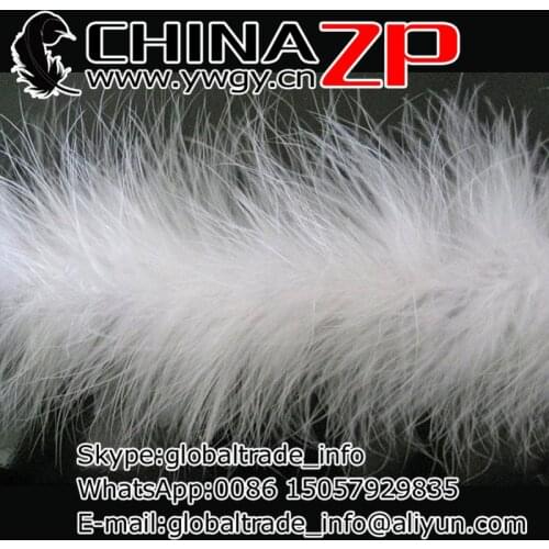 Retail and Wholesale from CHINAZP Factory 20G/piece 10yards/lot Beautiful White Wedding Decoration Marabou Feather Boas
