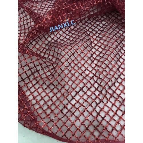 Sexy CiCi-118101 glued glitter sequins lace fabric for party dress best selling African French net Lace Fabric for party dress