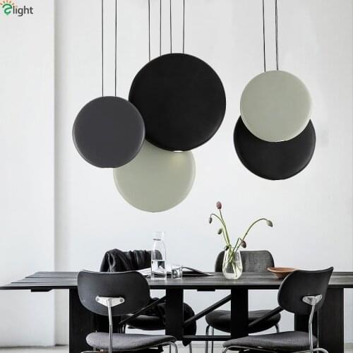 Nordic Simple Resin Led Pendant Chandelier Lights Round Dining Room Led Chandeliers Lighting Bedroom Led Hanging Light Fixtures