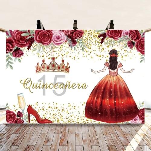 Yeele Girl Birthday Backdrop Glitter Crown Light Party Decor Photozone Photo Banner Photographic Background Photo Studio Props