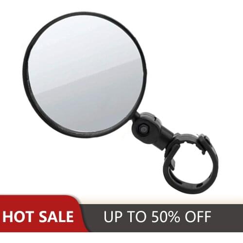 1PC Bicycle Rearview Handlebar Mirror Silicone 360 Adjustable Wide-angle Convex Mirror Mountain Bike Mirrors Bicycle Accessories