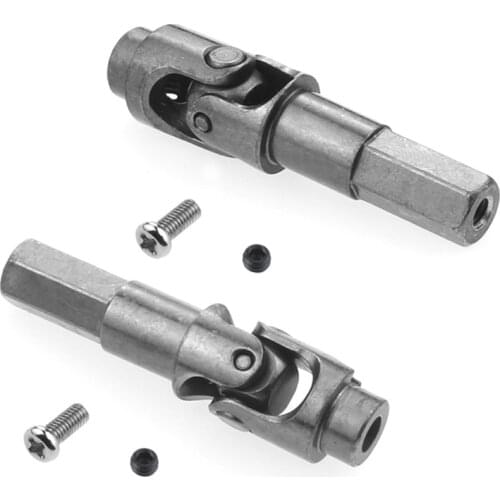 2Pcs Metal Universal Steering Joint Drive Shaft Accessories for WPL C14 C24 C34 B24 B36 MN D90 D91 MN99S RC Car Parts