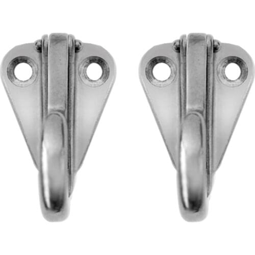 2pcs Marine Grade 316 Stainless Steel Spring Snap Fender Hook Carabiner Link Buckle with Screws 12mm Opening ganchos hamecons