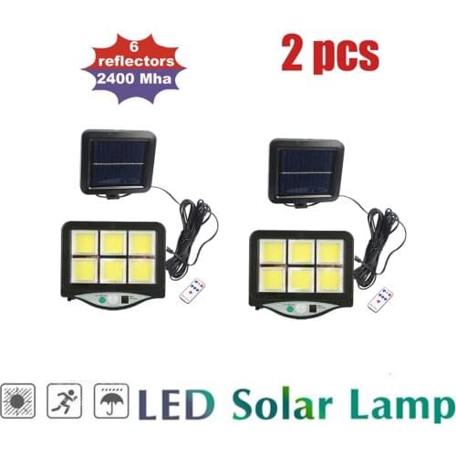 2pcs seperable Solar Lamp Solar Light For Outdoor Garden Wall Yard LED Security Lighting With Adustable Lighting Angle remote in
