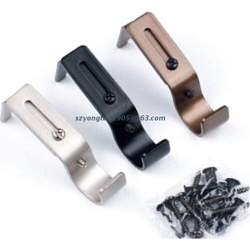 3 Pcs/Set Curtain Rod Brackets Adjustable Curtain Brackets Valance Support Holders Curtain Rod Holder for 1 Inch Dia