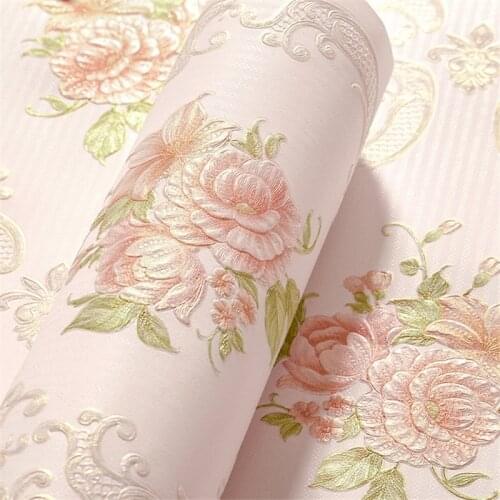 Beibehang European retro garden flowers papel de parede 3d Embossed wallpaper for walls 3 d Living Room wall papers home decor