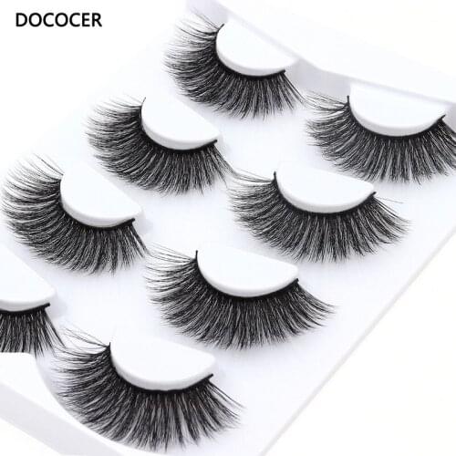 4 pairs natural false eyelashes fake lashes long makeup 3d mink lashes eyelash extension mink eyelashes for beauty