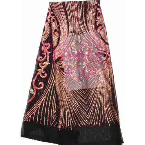 5yards/bag 6 color line sequin embroidery fluorescent color fashion fabric used for dress fashion design holiday party BH72