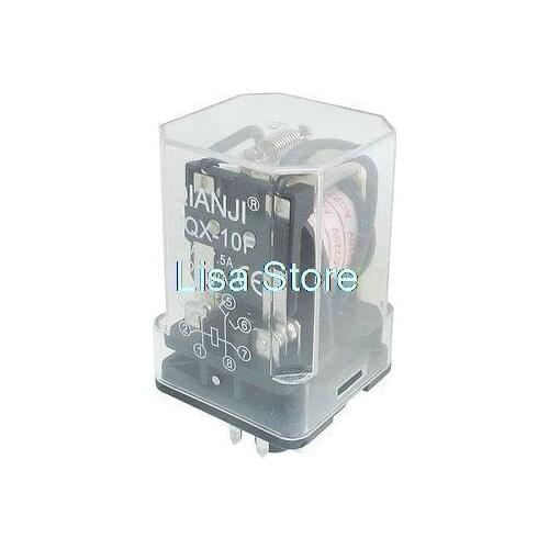 AC 220V Coil Electromagnetic Relay 8 Pins DPDT 2 NO 2 NC JQX-10F-2Z