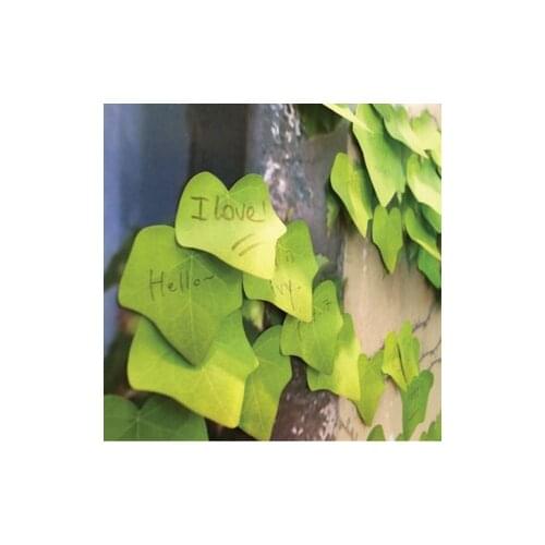 Free Shipping Artificial leaves sticky notes n times stickers memo pad novelty desktop stationery/office supplies shop decor