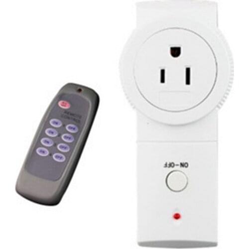 433MHz Wireless Remote Control Switch Electric Wireless Wall Socket 120V 15A US Smart Plug Programmer Outlet for Home Appliances