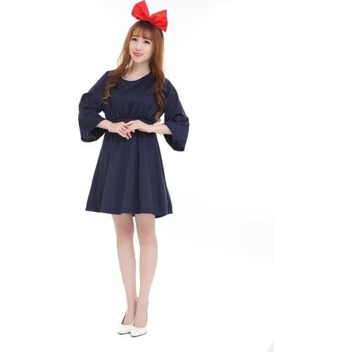 Brdwn Kikis Delivery Service Womens Kiki Cosplay costume Lolita Apron Dress (dress+hairwear)