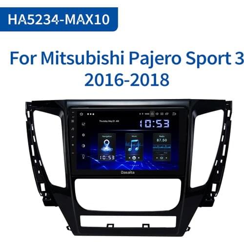 Dasaita 1 Din 9" Android 9.0 Radio Car For Mitsubishi Pajero Sport 2017 Bluetooth Player 4GB RAM Touch Screen12V
