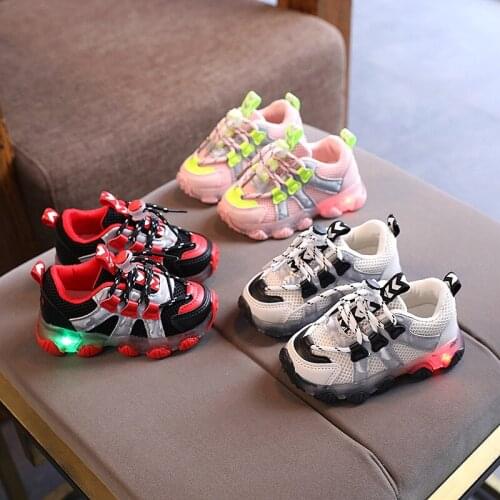 Size 21-30 Childrens Led Shoes Boys Girls Lighted Sneakers Glowing Shoes for Kid Sneakers Boys Baby Sneakers with Luminous Sole