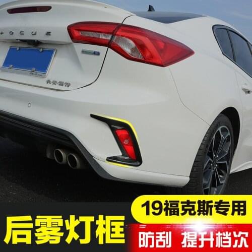 For Ford Focus 2019 2020 Sedan Abs Chrome Front + Rear Fog Light Lamp Cover Trim Car-styling
