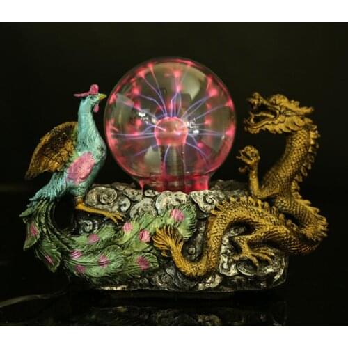 Electrostatic induction ball Dragon and phoenix decoration Decoration Electrostatic magic ball Magic lamp craft Novelty gift