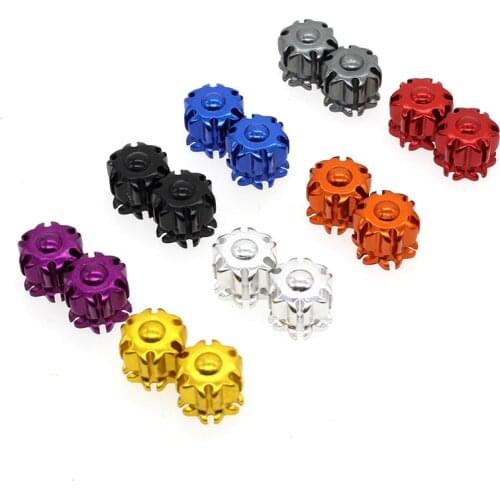 2Pcs Aluminum Motorcycle Tyre Tire Valve Core Caps Wheel Valve Stem Cap Dust Cover Caps For Honda Kawasaki Suzuki Yamaha Aprilia