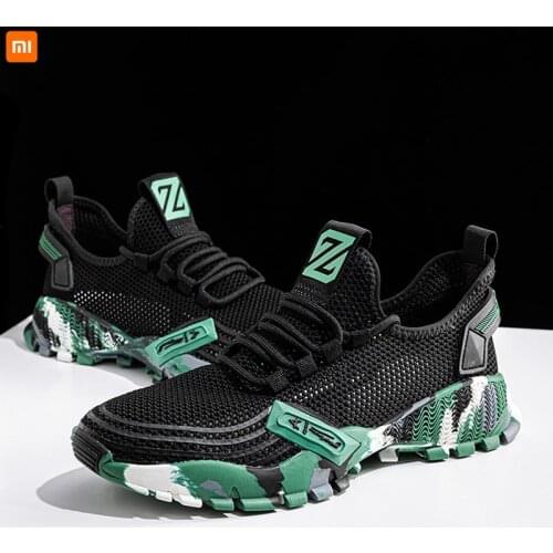 Xiaomi youpin Lightweight mens shoes summer hollow mesh shoes breathable thin deodorant net fly woven shoes mesh sports shoes