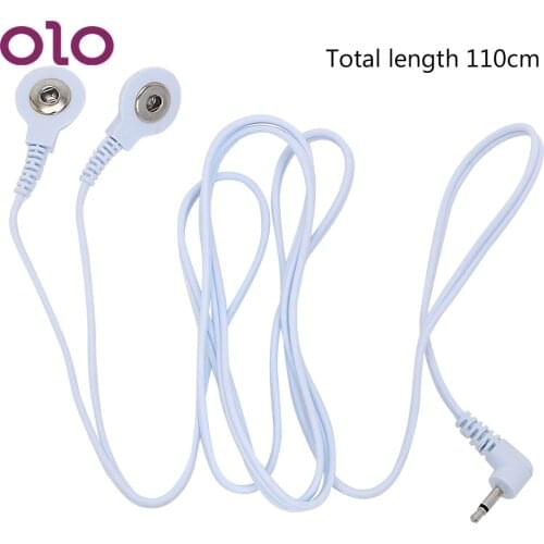 OLO Electro Stimulation 2 Head Buckle Line 1 Sex Toys Therapy Massager Accessories Electric Shock Wire Shock Conversion Line