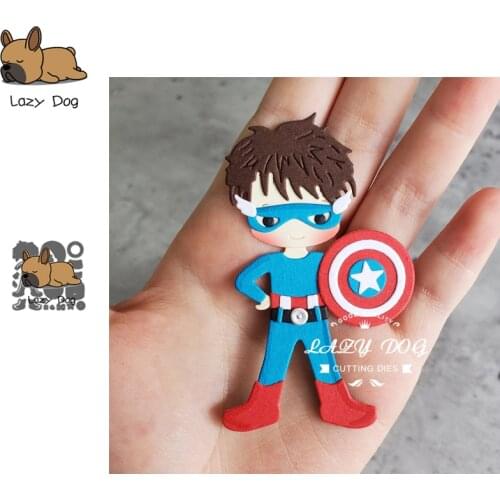 Superhero Boy Girl Metal Cutting Dies Scrapbooking Stencil DIY Mold Knife Craft Embossing Die Cuts Card Making New Dies For 2020